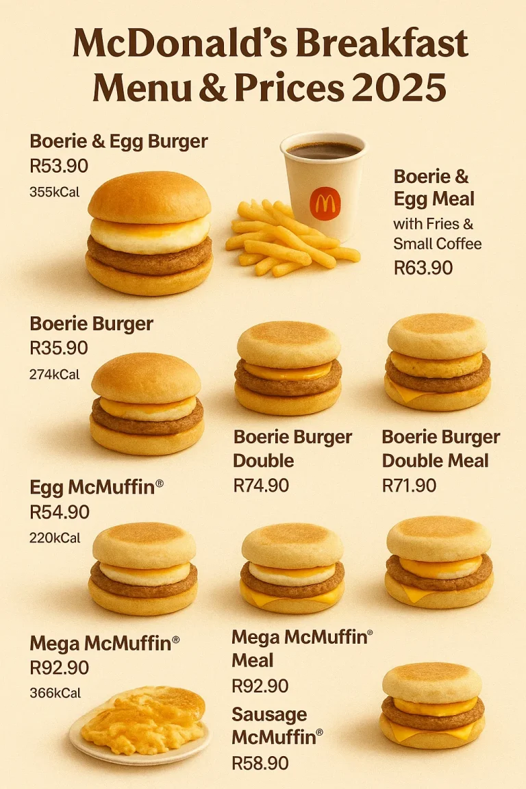 McDonald’s Breakfast Menu & Prices 2025