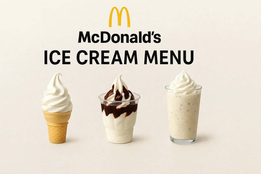Mcdonald Ice Cream Menu